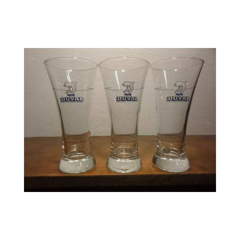 3 VERRES PASTIS DUVAL HT. 14.70CM