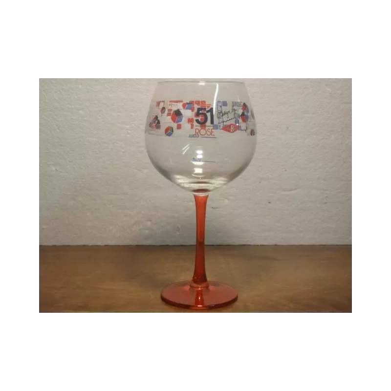 6 VERRES PISCINE PASTIS 51 ROSE HT. 18.50CM