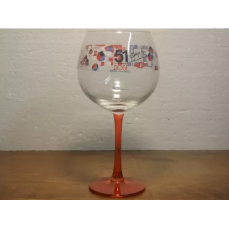 6 VERRES PISCINE PASTIS 51 ROSE HT. 18.50CM