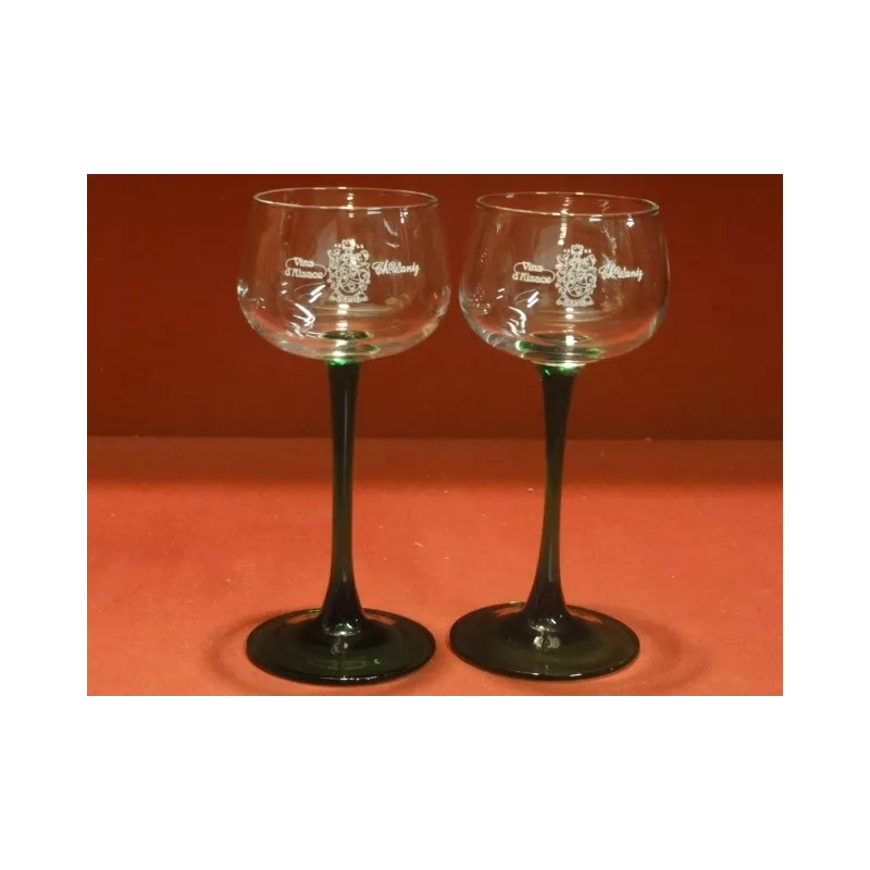 DEUX VERRES VIN D'ALSACE 12CL HT. 16.40CM