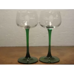 DEUX VERRES VIN D'ALSACE 12CL HT. 16.40CM