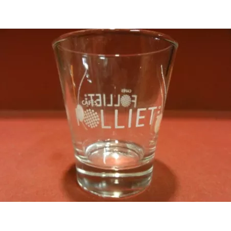 6 VERRES A CAFE FOLLIET  HT 7CM