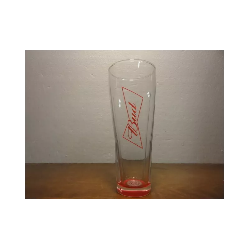 6 VERRES BUD 33CL HT. 18.20CM