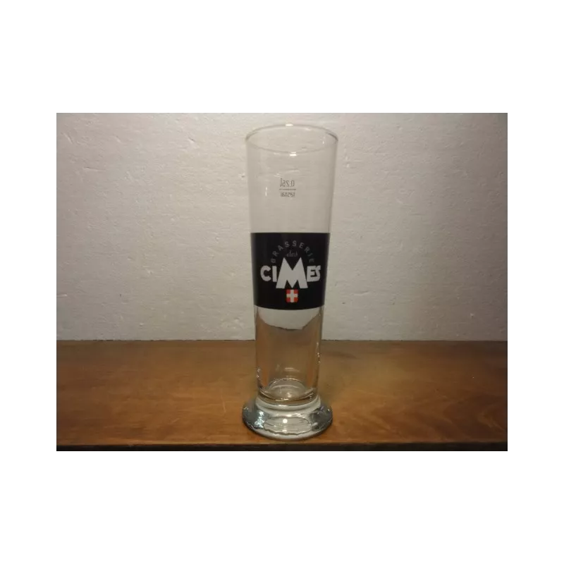 1 VERRE BRASSERIE DES CIMES 25CL HT. 19.80CM