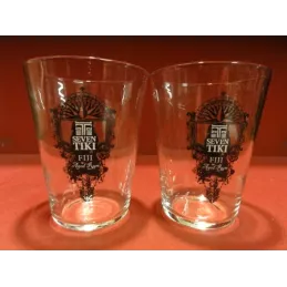 2 VERRES RHUM SEVEN TIKI 30CL HT. 11CM