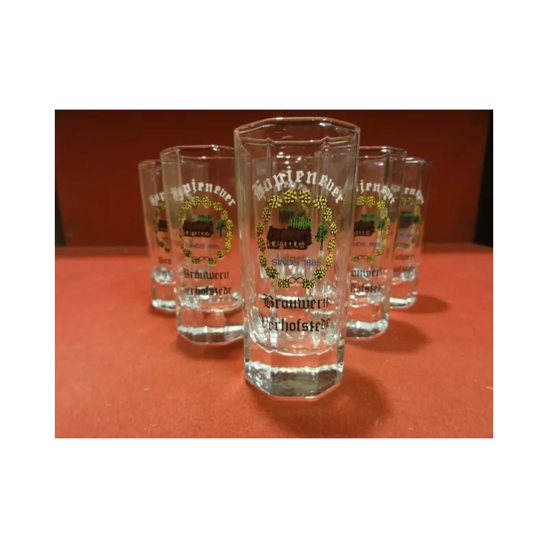 6 VERRES HOPIENPUER 5CL HT. 8.50CM