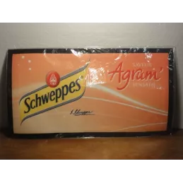 1 TAPIS DE BAR SCHWEPPES 44CM X24CM