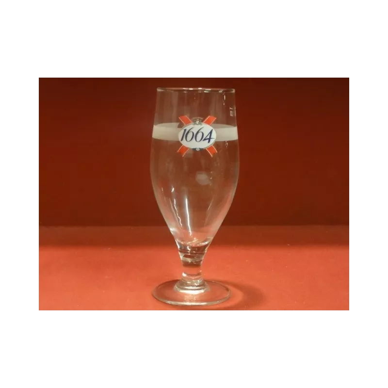 6 VERRES 1664 33CL A PIED  HT. 18CM