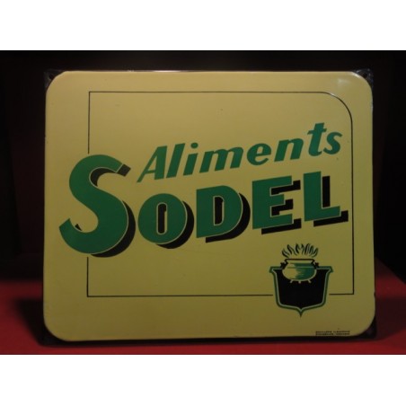 PLAQUE EMAILLEE ALIMENTS SODEL 38CM X31CM