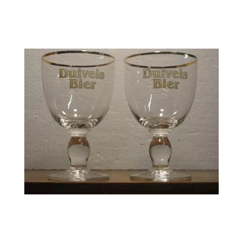 DEUX VERRES DUVEL BIER33CL HT. 15.60CM