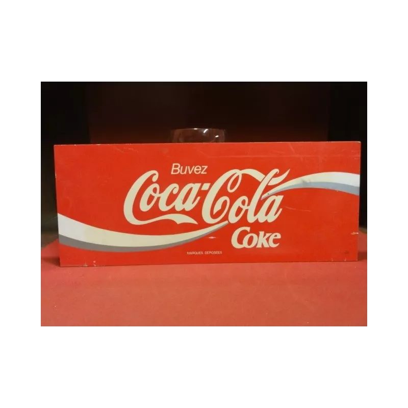 1 PLAQUE COCA -COLA  PLASTIFIEE 46CMX18.50CM