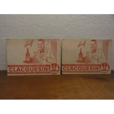 DEUX BUVARDS  CLAQUESIN 13CM X9CM