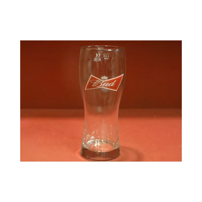 6 VERRES BUD 33CL HT.16.60CM