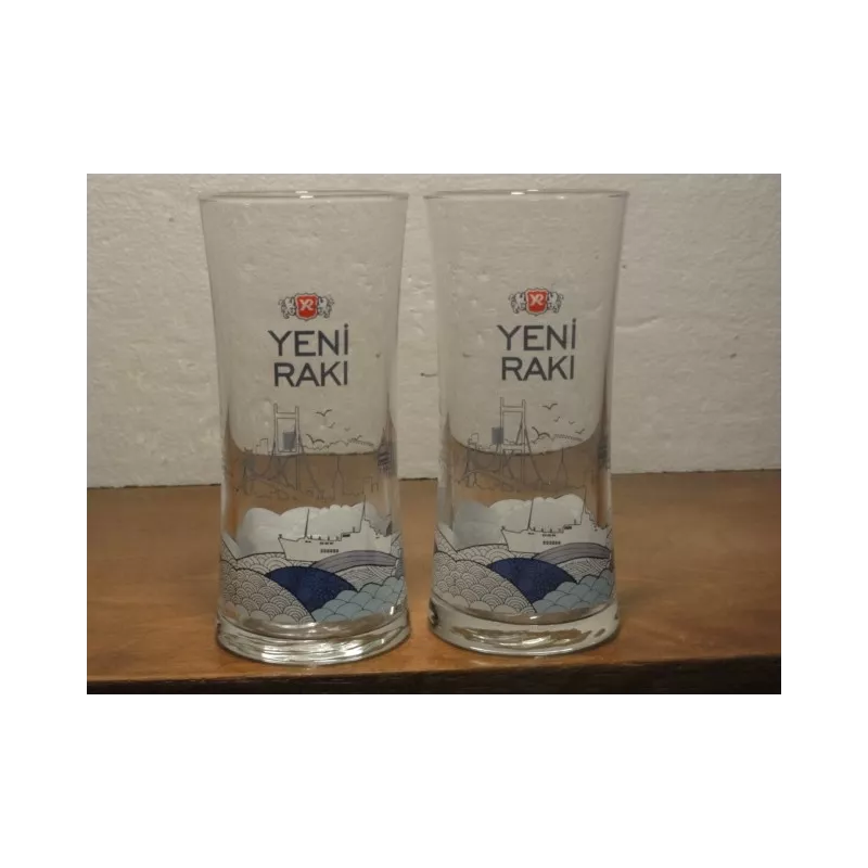 DEUX VERRES YENI RAKI HT. 12CM