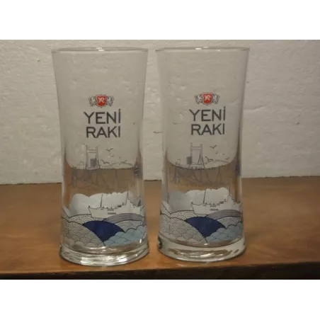 DEUX VERRES YENI RAKI HT. 12CM