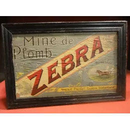  CADRE ZEBRA  MINE DE PLOMB 32CM X21CM