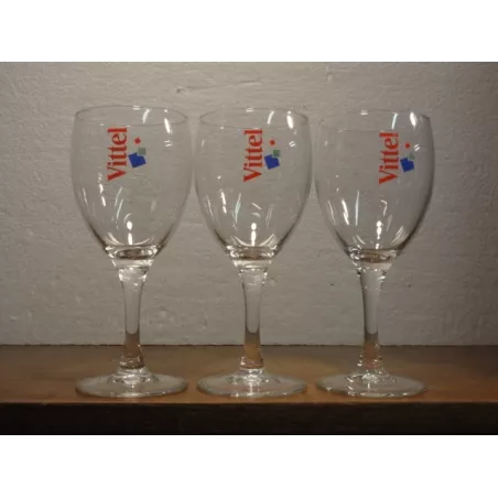 3 VERRES VITTEL  HT 15.CM