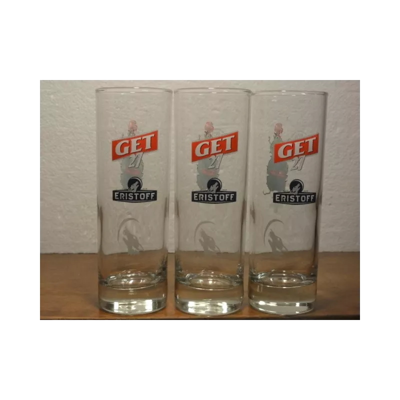 3 VERRES GET/27 ERISTOFF 22CL HT. 15.20CM