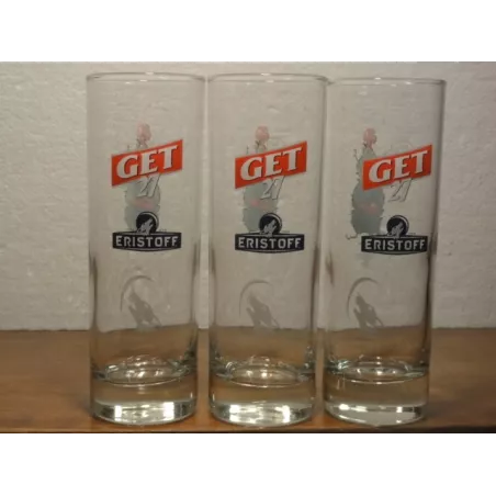 3 VERRES GET/27 ERISTOFF 22CL HT. 15.20CM