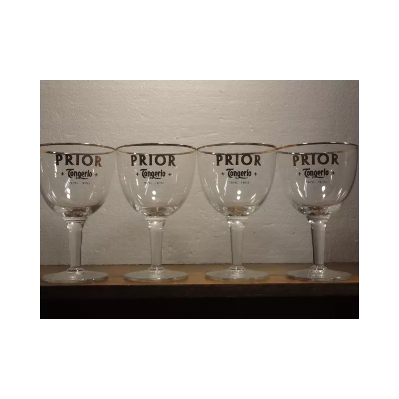 4 VERRES PRIOR TONGERLO  33CL HT. 16.80CM