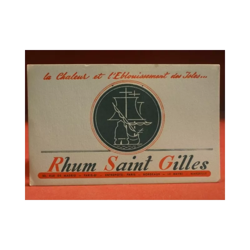 1 BUVARD RHUM SAINT GILLES  22X13.50