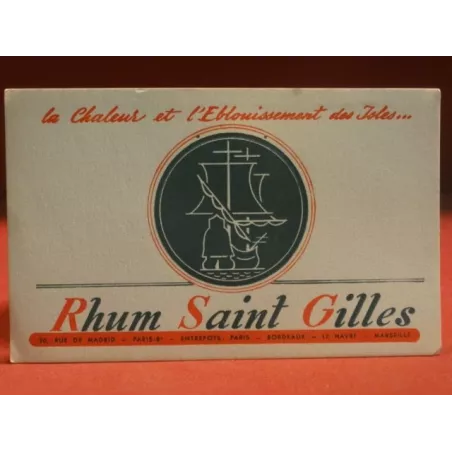 1 BUVARD RHUM SAINT GILLES  22X13.50