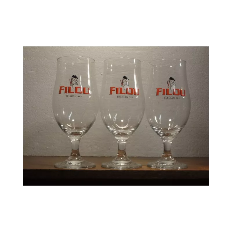 3 VERRES FILOU 25CL & 50CL