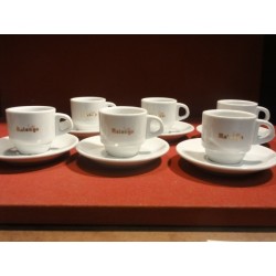 6 tasses cappuccino et thé Malongo