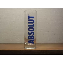 6 VERRES VODKA ABSOLUT  BLEU HT. 15.20CM