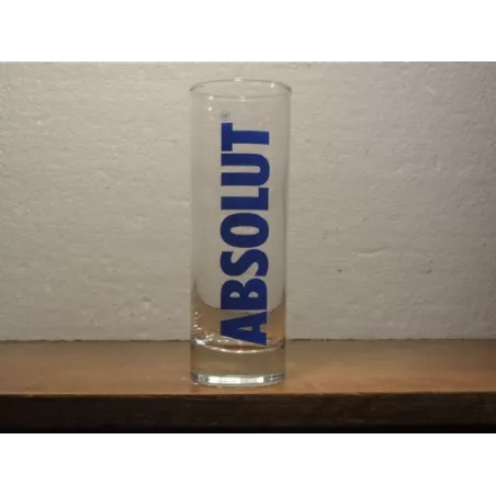 5 VERRES VODKA ABSOLUT  BLEU HT. 15.20CM