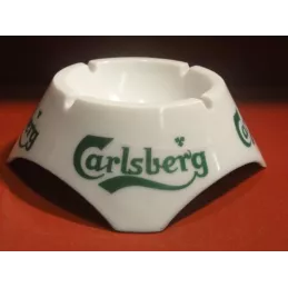 1 CENDRIER CARLSBERG EN OPALINE  DIAMETRE 13CM