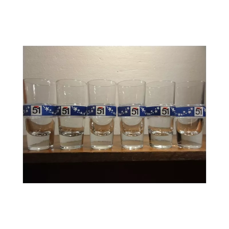 6 VERRES PASTIS 51 COLLECTOR 