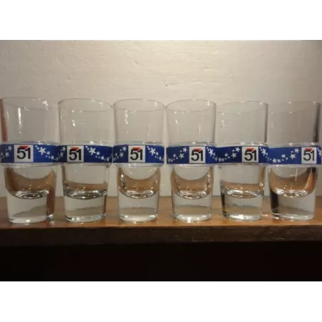 6 VERRES PASTIS 51 COLLECTOR