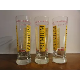 3 VERRES A  BIERE ST LOUIS 25CL