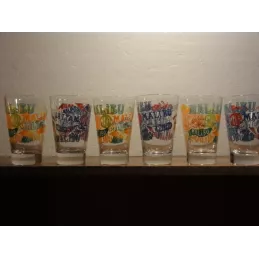 6 VERRES MALIBU EVASES  HT. 12CM