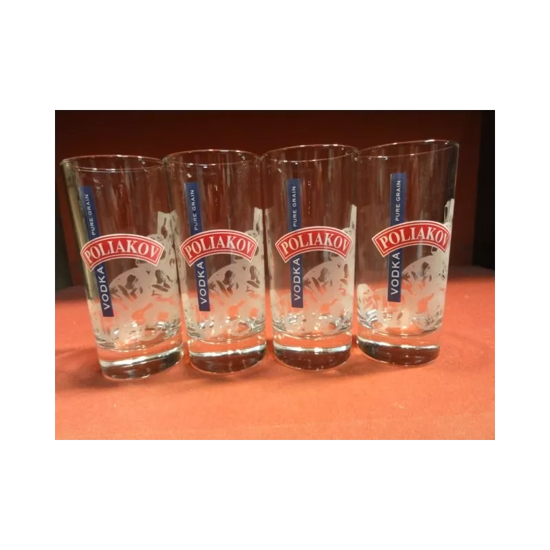 4 VERRES VODKA POLIAKOV 22CL HT. 13CM