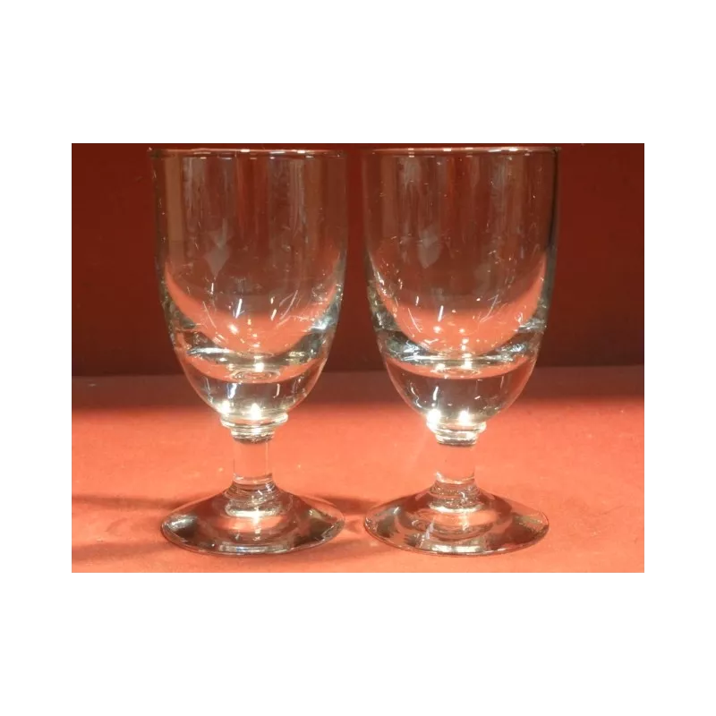 DEUX VERRES ABSINTHE 13CL HT. 12.30CM