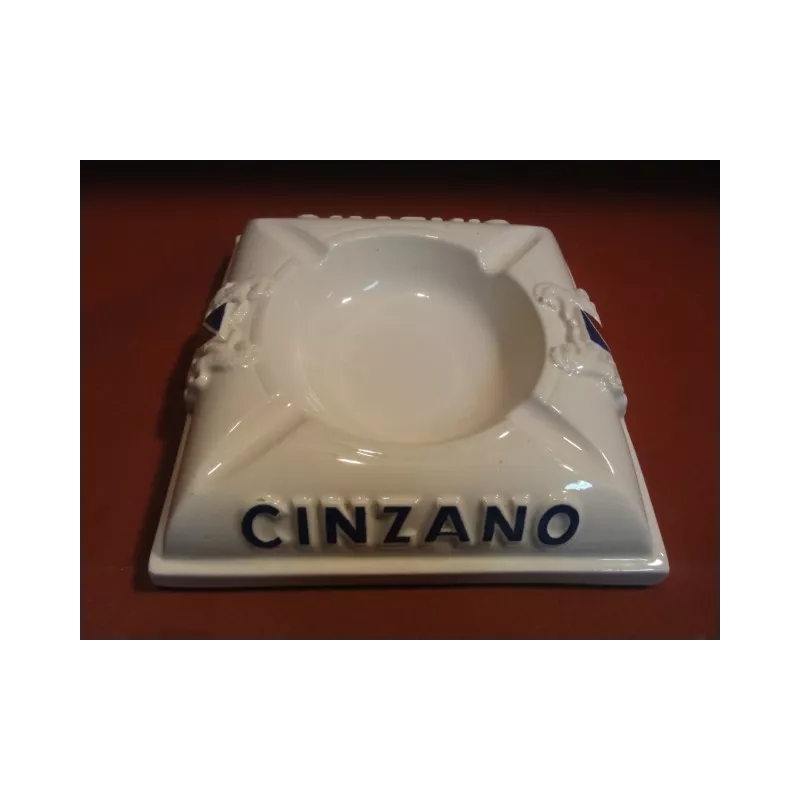 CENDRIER CINZANO BLANC  19CM X19CM