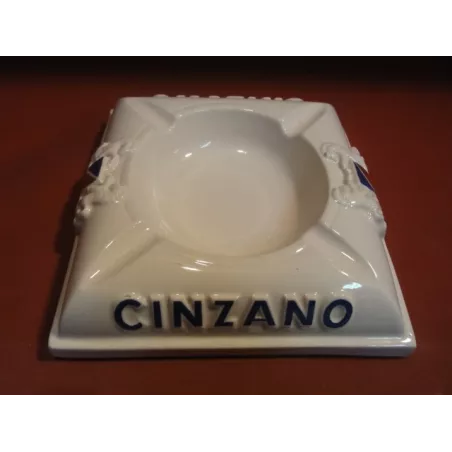 CENDRIER CINZANO BLANC  19CM X19CM