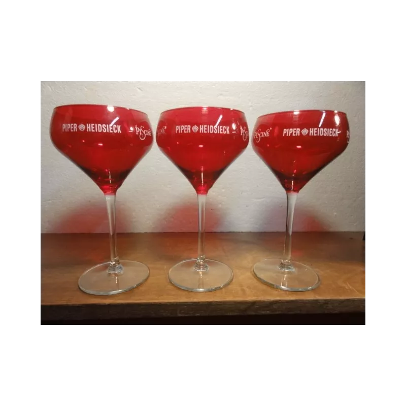 3 VERRES PISCINE PIPER-HEIDSIECK HT 18CM