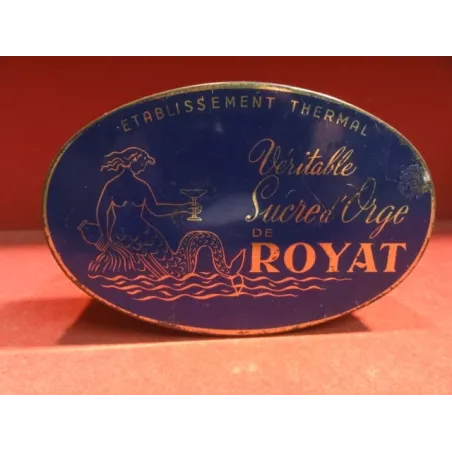  BOITE  VERITABLE SUCRE D'ORGE DE ROYAT  13.80CM X9CM