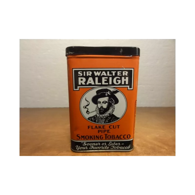 1 BOITE  SIR WALTER RALEIGH  TOBACCO HT. 11.30CM