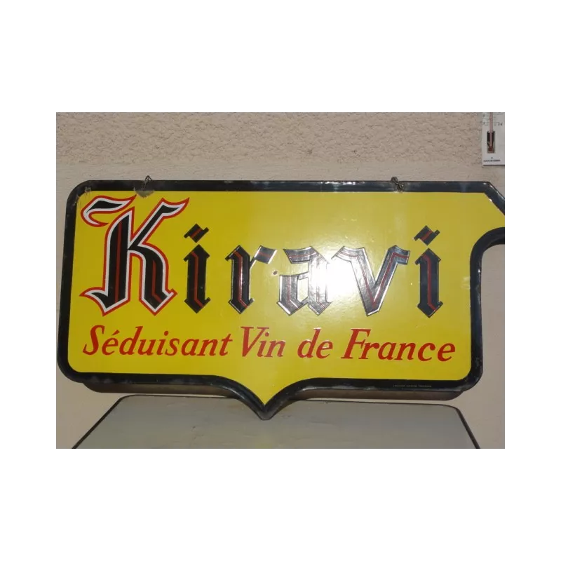 PLAQUE EMAILLEE VINS KIRAVI 90CM X45CM