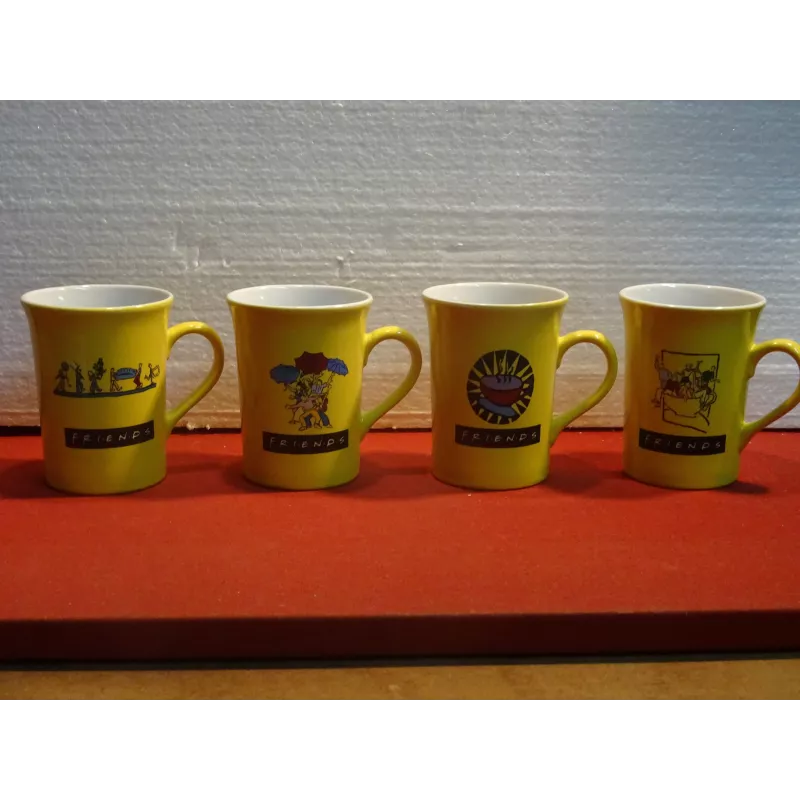 4 MUGS LIPTON FRIENDS COLLECTOR  25CL HT. 10.50CM