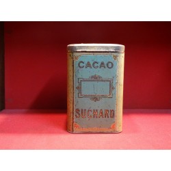 7 Boites vintage Suchard Chocolat Cacao Suchard en plastique jaune