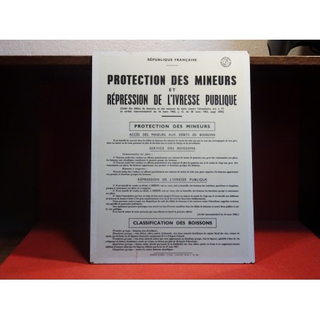  TABLEAU PROTECTION DES MINEURS 1965