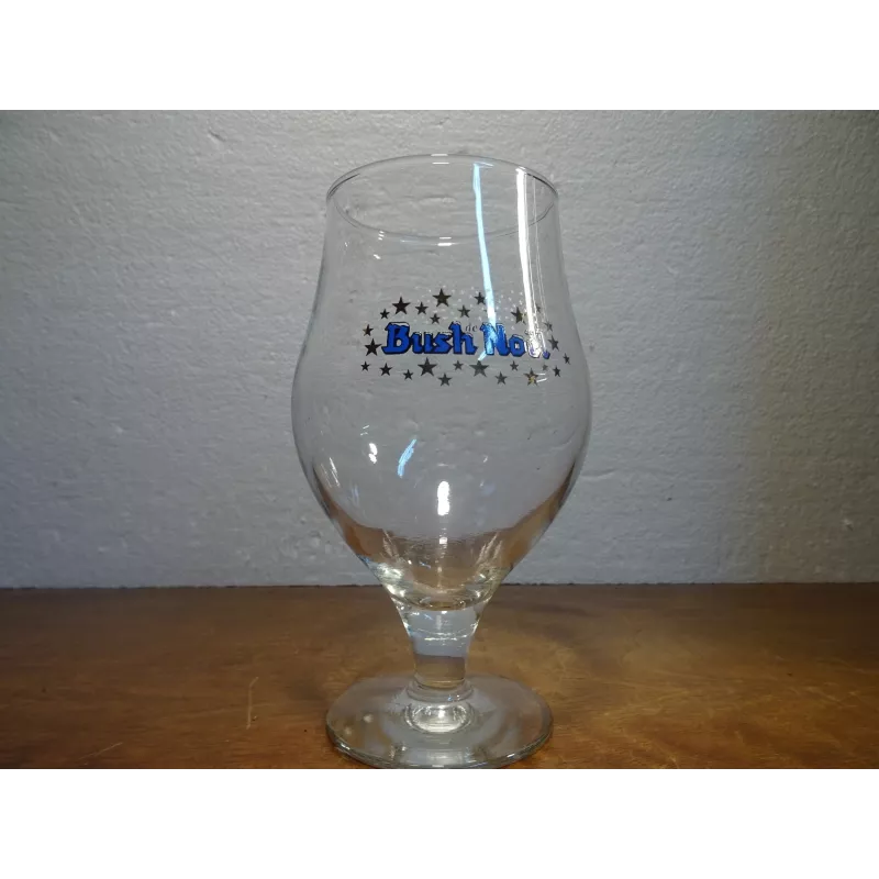 1 VERRE BUSH NOEL ECRITURE BLEUE 25/33CL