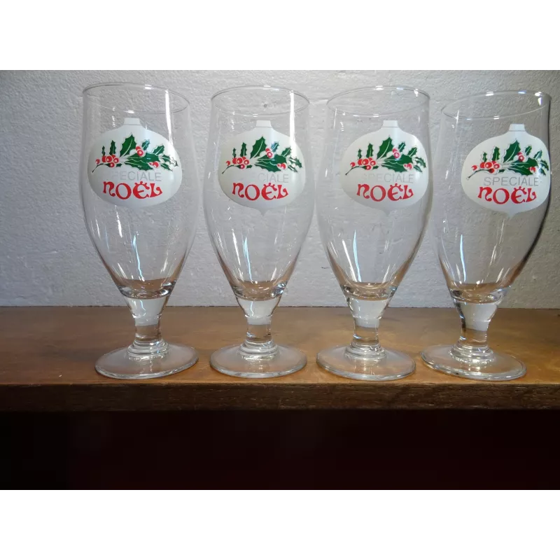 4 VERRES SPECIALE NOEL 25CL HT. 16.70CM