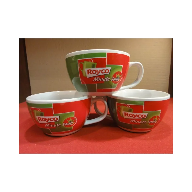 3 MUGS ROYCO MINUTE 