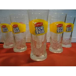 6 VERRES LIPTON COLLECTOR  HT.16.70CM